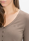 logo longsleeve v-shirt, maroon mushroom, Shirts, Braun