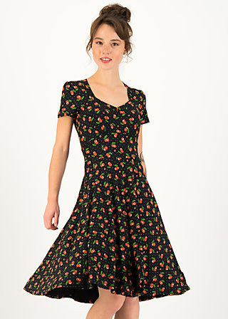 Summer Dress urlaub auf balkonien, cherry ladybug, Dresses, Black