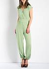 lure of tropics suit, feather fan, Trousers, Green