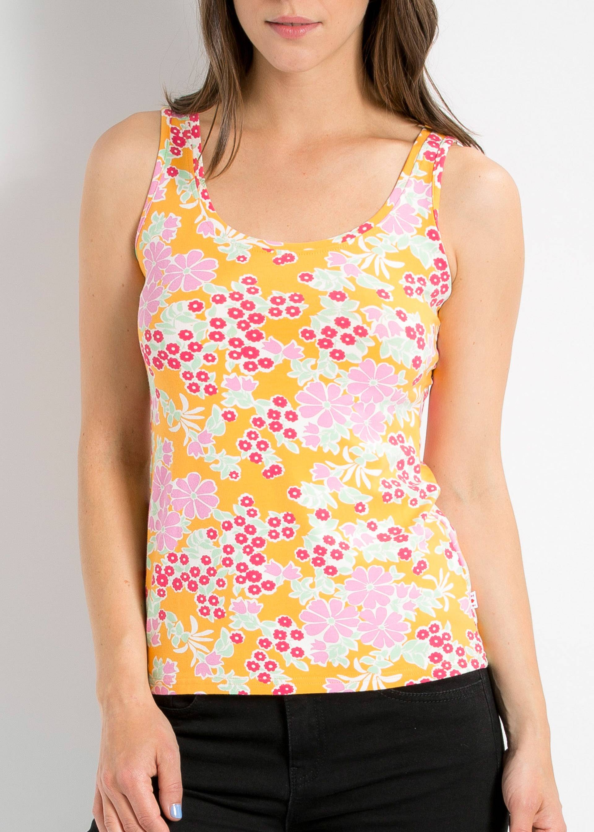 Top snake resistance tank, power of flower, Shirts, Orange