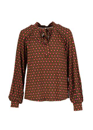 Tie Neck Blouse l'odelette pour helma, ruby red, Shirts, Black