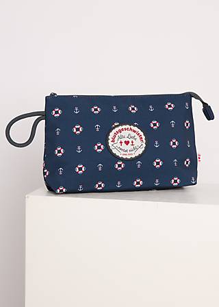 Kosmetiktasche sweethearts washbag, anchor hope love, Accessoires, Blau