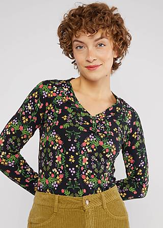 Longsleeve Savoir Vivre Sage, unicorn crown, Shirts, Schwarz