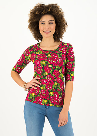 Top round and round, delicate dahlia, Shirts, Green
