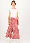 Culottes in fully bloom, ticket to joy, Trousers, Red