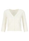 logo cardigan v-neck 3/4 arm, white anchor ahoi, Knitted Jumpers & Cardigans, White