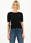 Knitted Jumper logo pully roundneck 1/2 arm, black one, Knitted Jumpers & Cardigans, Black