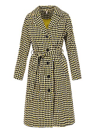 Trench Coat schönwetterwolken, dusty diamond, Jackets & Coats, Yellow