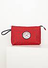 Makeup Bag sweethearts washbag, red stars, Accessoires, Red