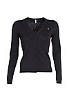 logo knit cardigan, real black, Knitted Jumpers & Cardigans, Black