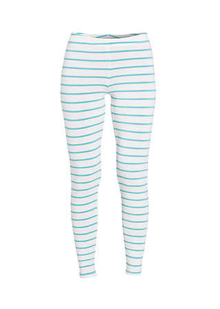 Baumwoll-Leggings logo leggins, white stripes, Leggings, Weiß
