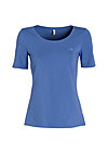 logo roundneck t-shirt, blue flower, Shirts, Blue