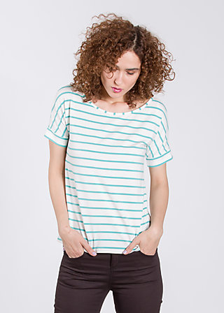 logo tshirt grown-on sleeves, white stripes, Shirts, Weiß