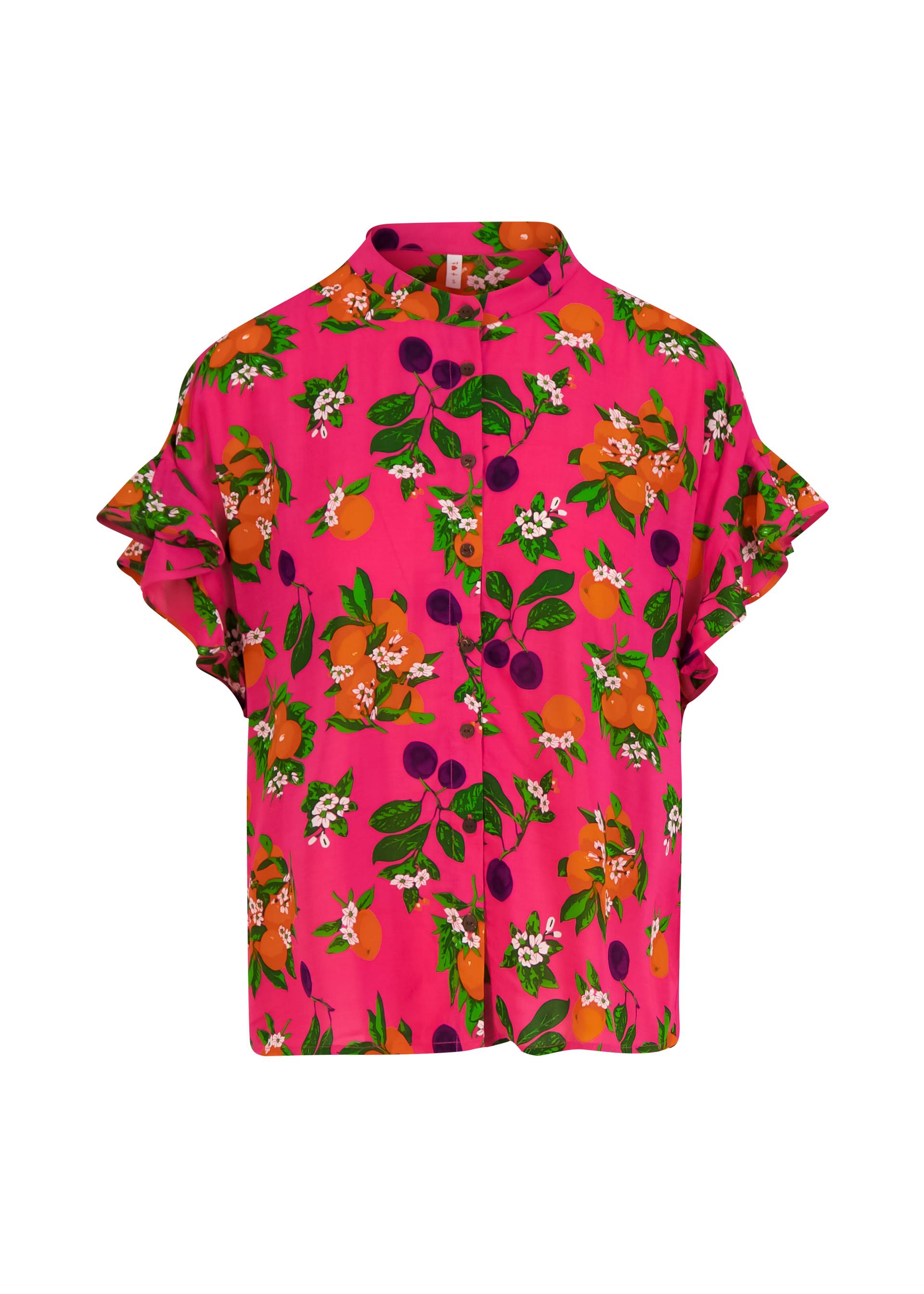 Sommerbluse Cubistic Romance, le coeur joyeux, Blusen & Tuniken, Rosa