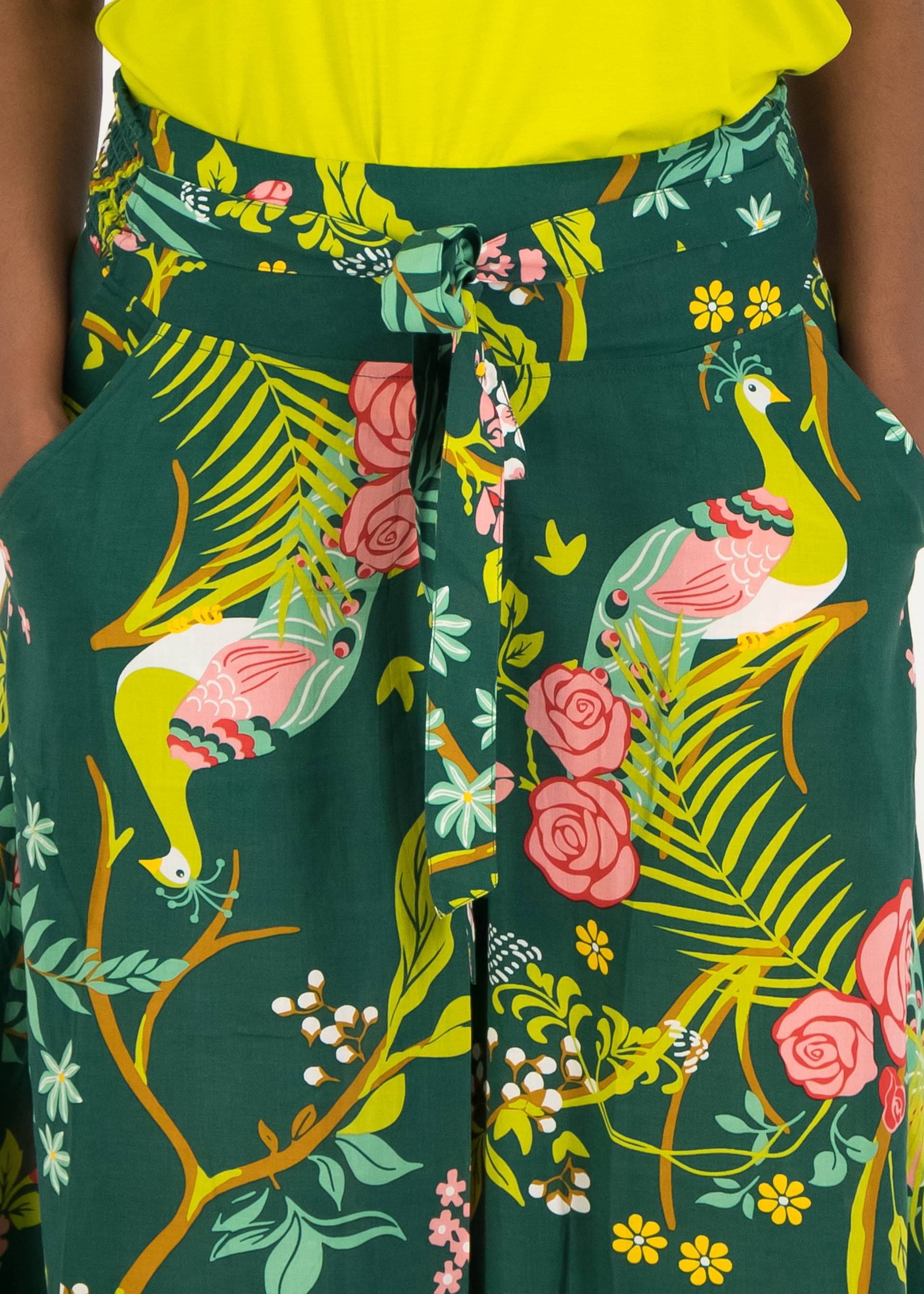 Culottes Flotte Culottes, peacock garden, Trousers, Green