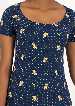 T-Shirt Vintage Heart, chien g&acirc;t&eacute;, Shirts, Blau