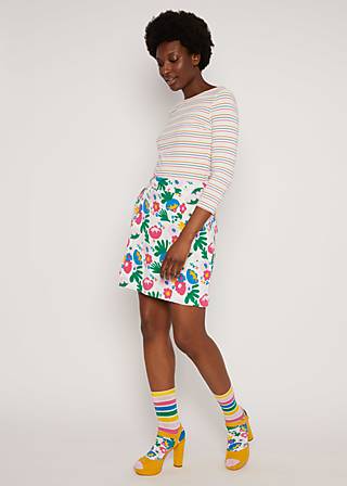 Mini Skirt Sweet Spot , happy flower party, Skirts, White