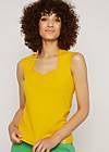 Sleeveless Top Let Romance Rule, keep playing yellow, Tops, Yellow