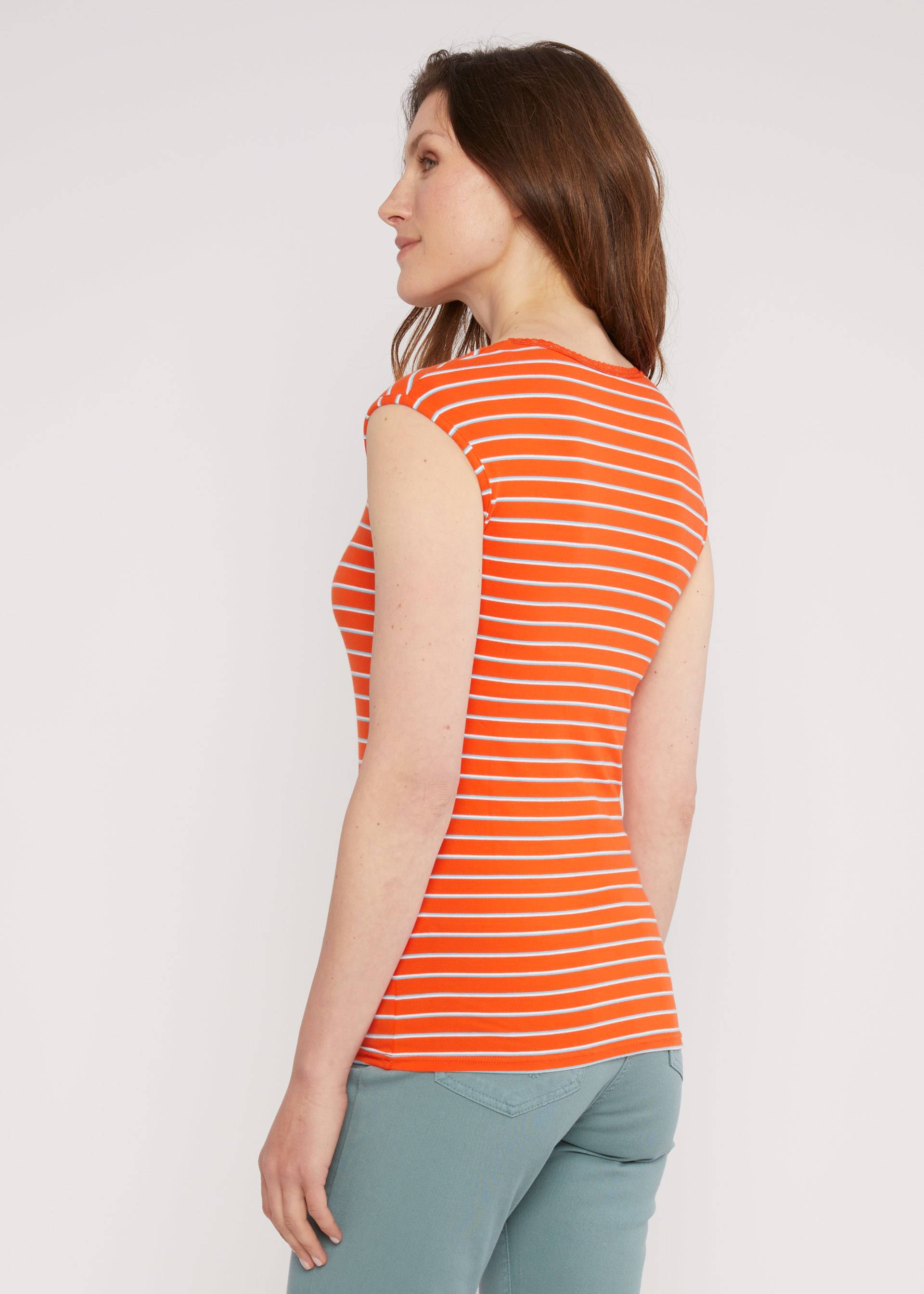 Breton shirt Let Romance  Rule, delightful stripes, Tops, Orange