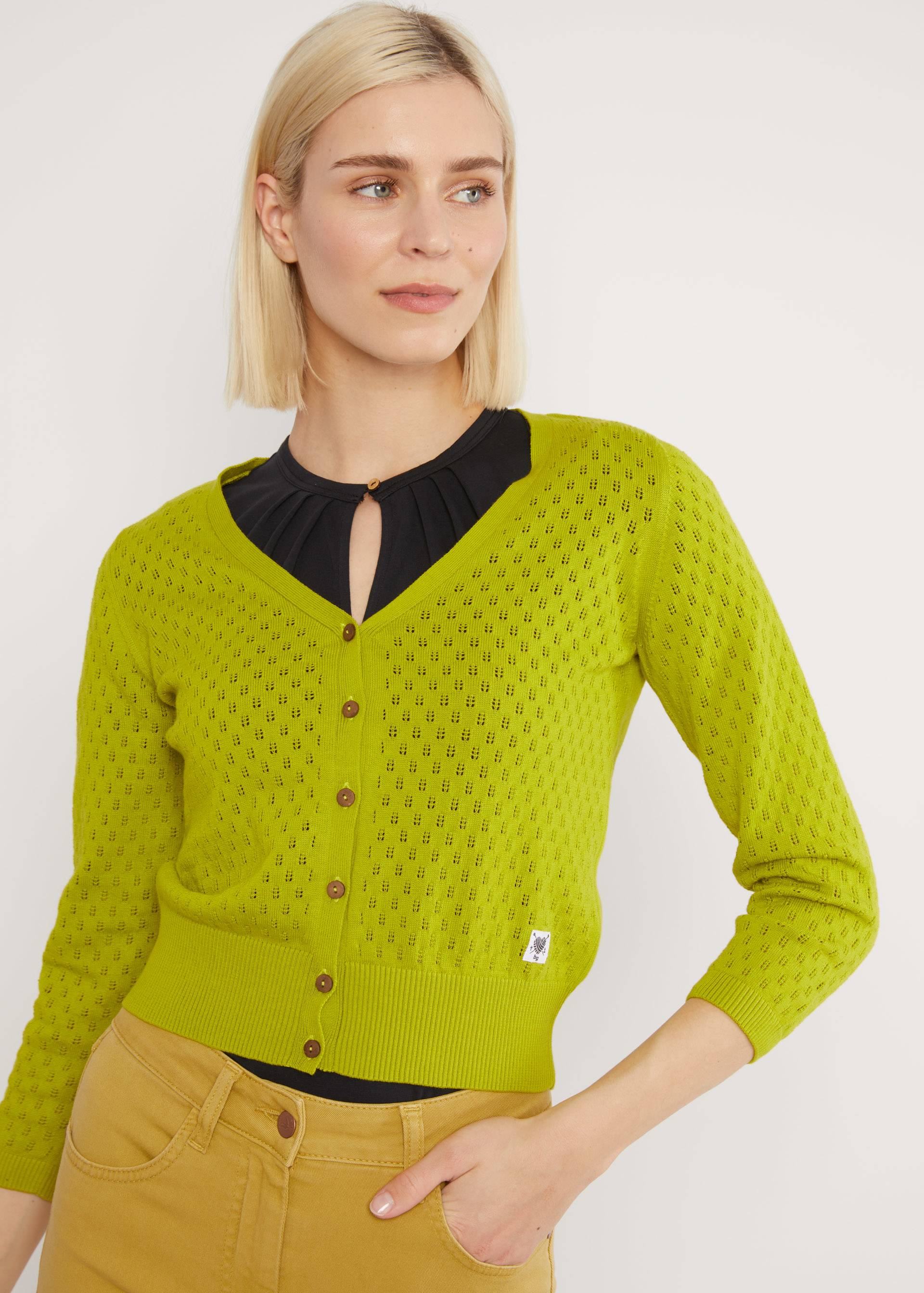 Cardigan Sweet Petite, traditional green knit, Strickpullover & Cardigans, Grün