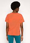 T-Shirt The Generous One, delightful stripes, Tops, Orange