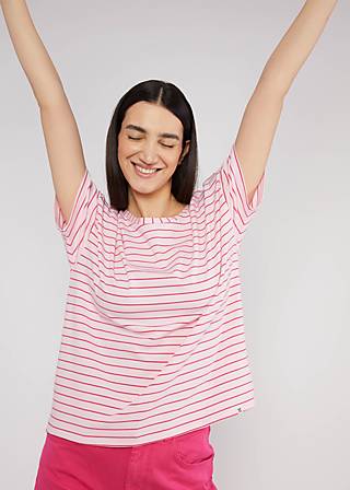 T-Shirt The Generous One, strawberry stripes, Shirts, Rosa