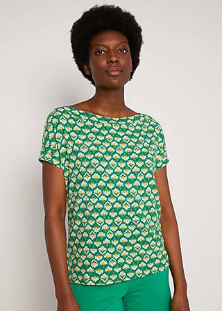 T-Shirt Flowgirl, lovely tennis daisy, Shirts, Green