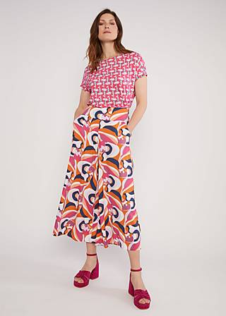 Culottes In Full Bloom, romantic colour waves, Trousers, Blue