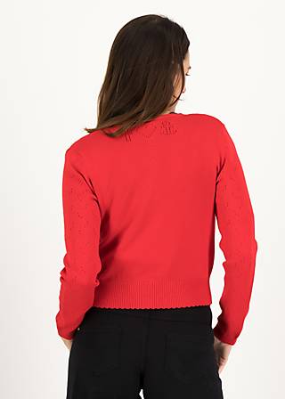 Cardigan Save the World, stunningly red knit, Knitted Jumpers & Cardigans, Red