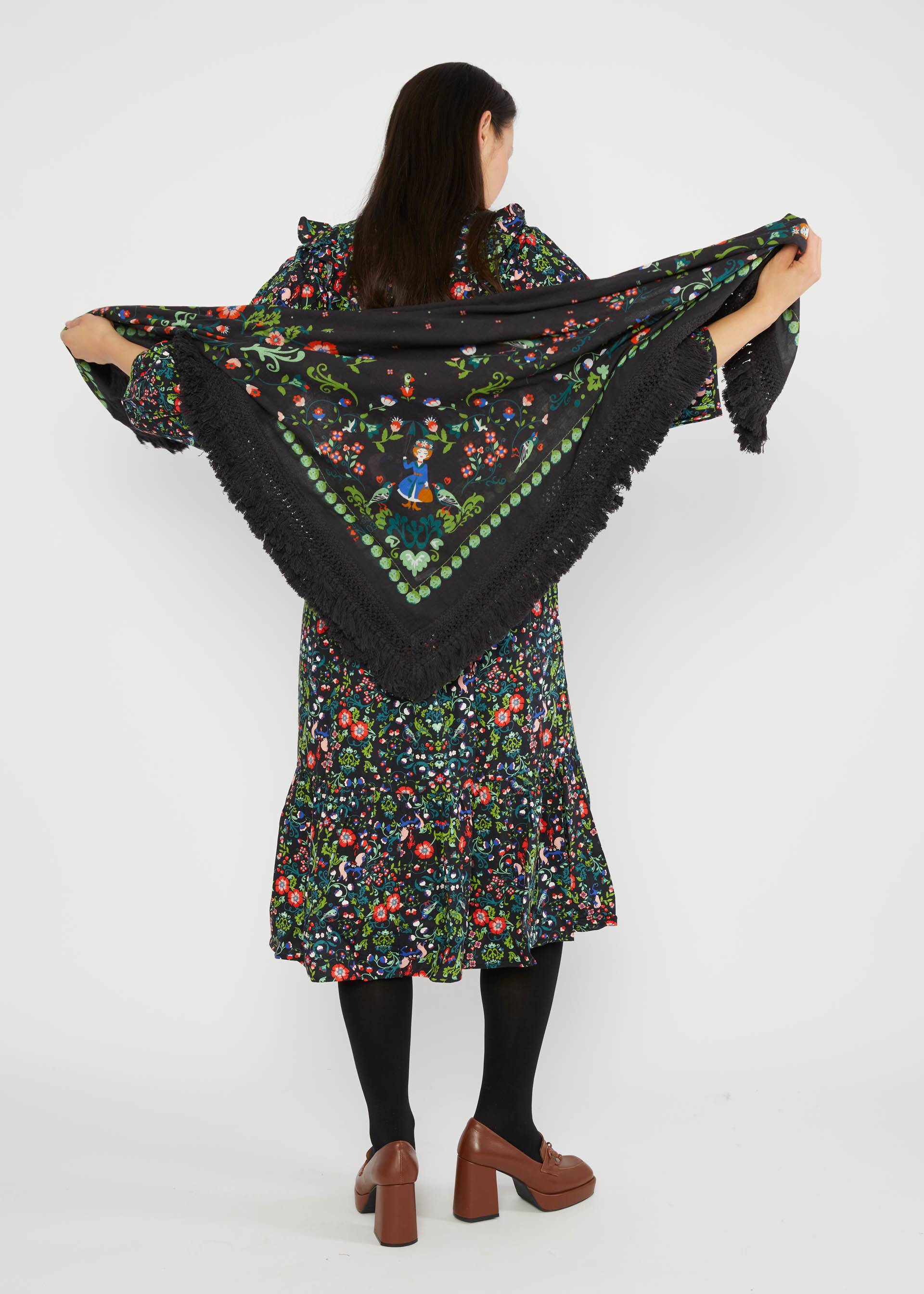 Scarf BG Square No 02, chase your dreams, Accessoires, Black