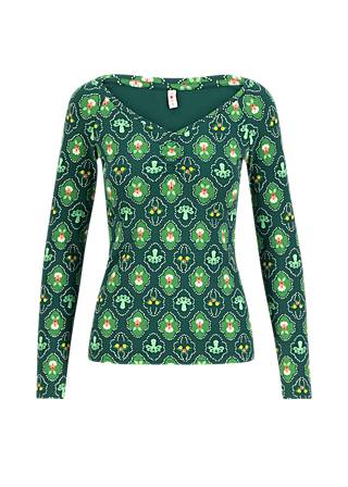 Longsleeve Savoir-Vivre, Frida the octopus, Tops, Green