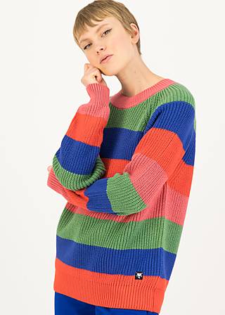 Strickpullover Highway to Heaven Rainbow, royal colourful stripes, Strickpullover & Cardigans, Grün