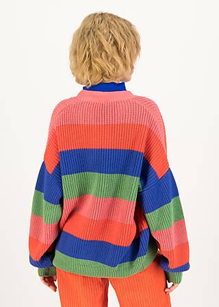 Cardigan Highway to my Heart Rainbow, royal colourful stripes, Knitted Jumpers & Cardigans, Green