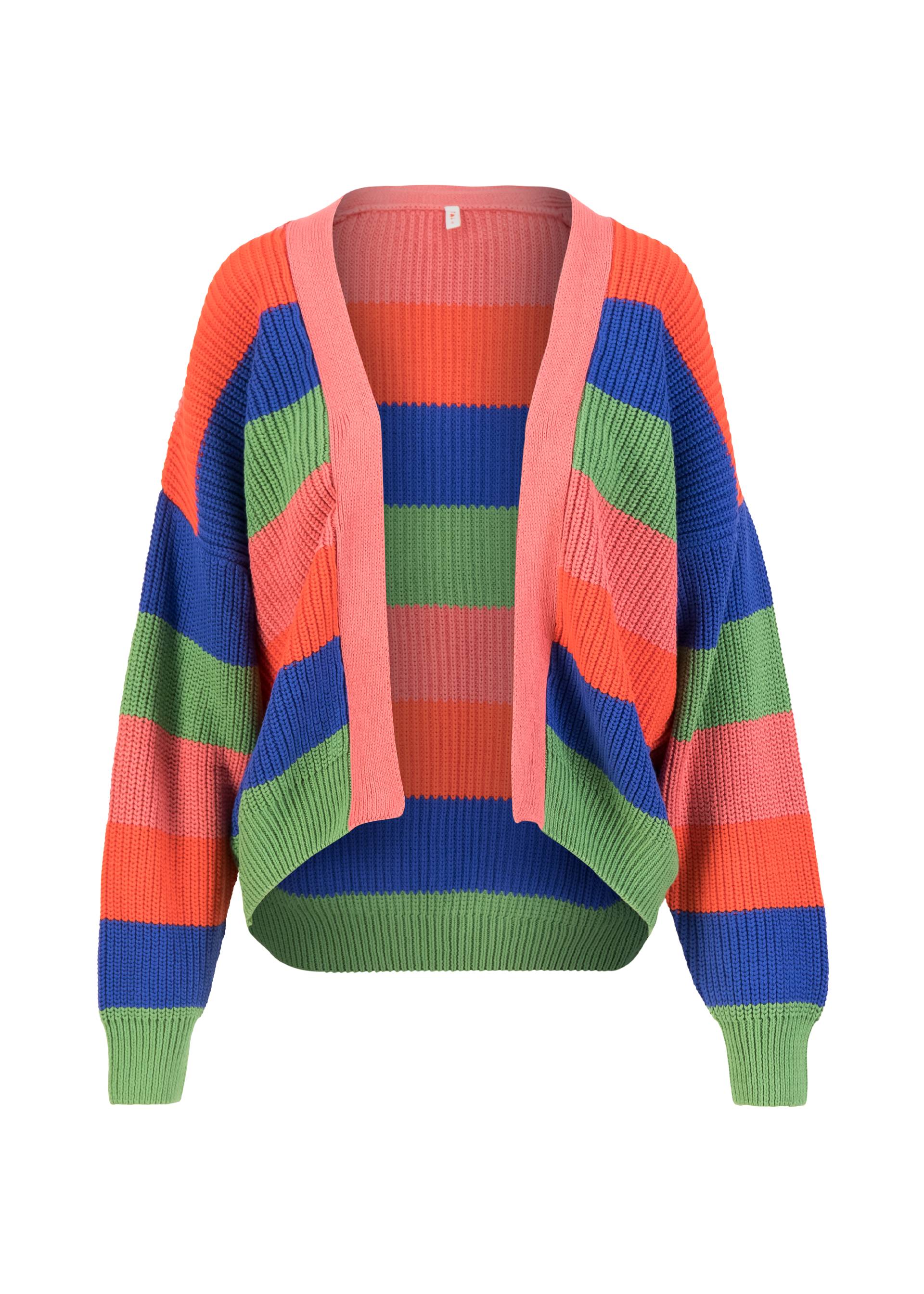 Cardigan Highway to my Heart Rainbow, royal colourful stripes, Cardigans, Gr&uuml;n