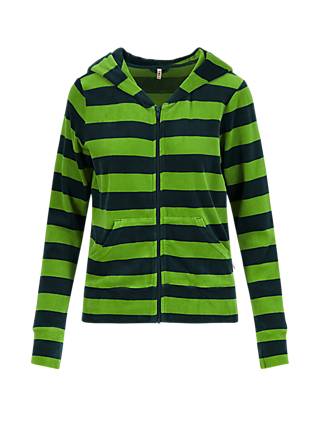 Zip jacket Luscious Cocoon, love to explore stripe, Sweatshirts & Hoodies, Green