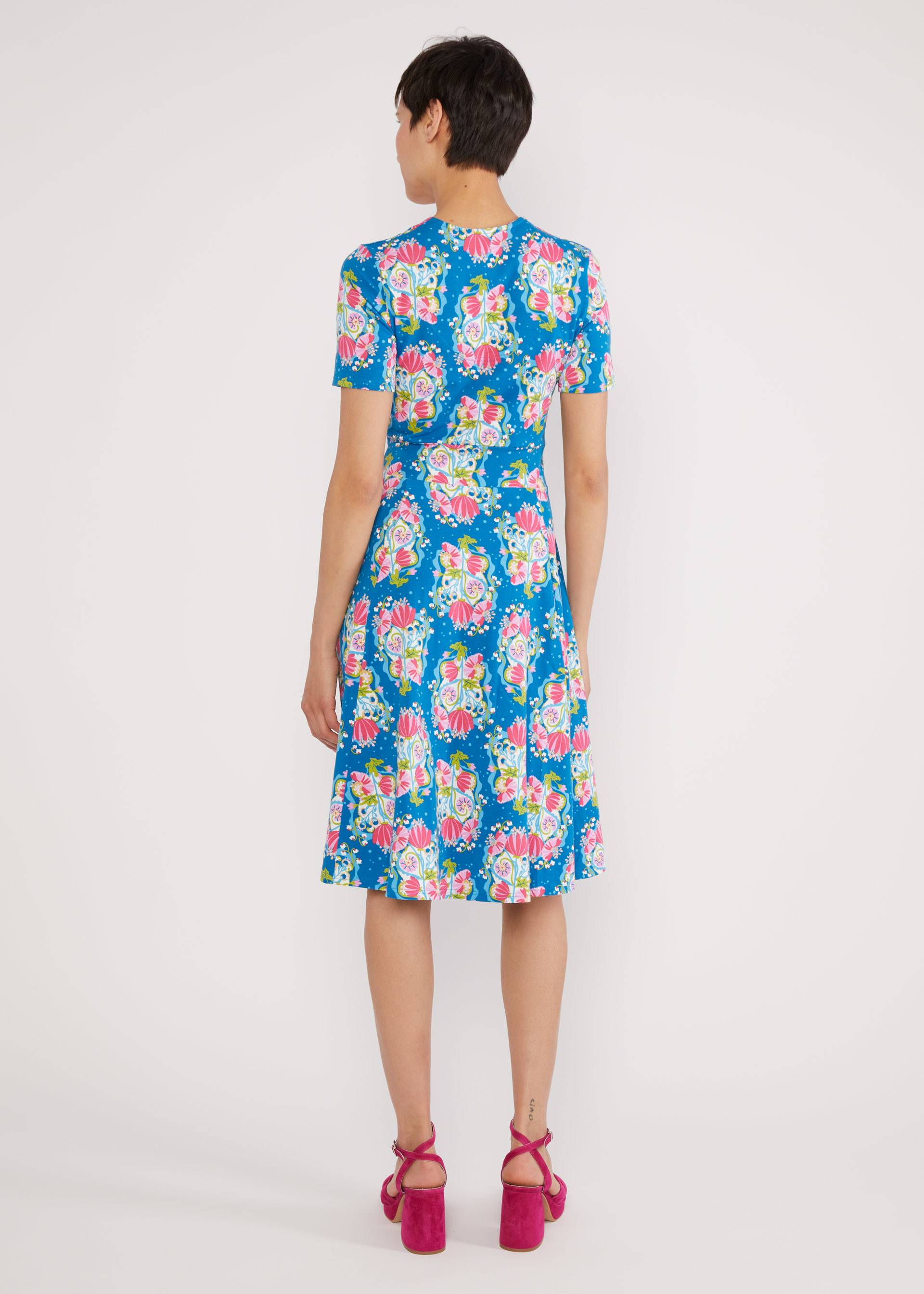 Jerseykleid Hot Knot Power, greek midsummer bouquet, Kleider, Blau