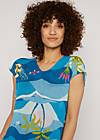 T-Shirt Lets Fly with It, magical secrets of the sea, Blouses & Tunics, Blue