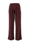 logo woven trousers, winter wine, Trousers, Red
