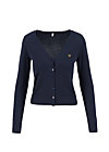 Cardigan save the world, blue solid, Knitted Jumpers & Cardigans, Blue