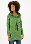 Fleece Jacket cosyshell hooded long, english garden, Jackets & Coats, Green