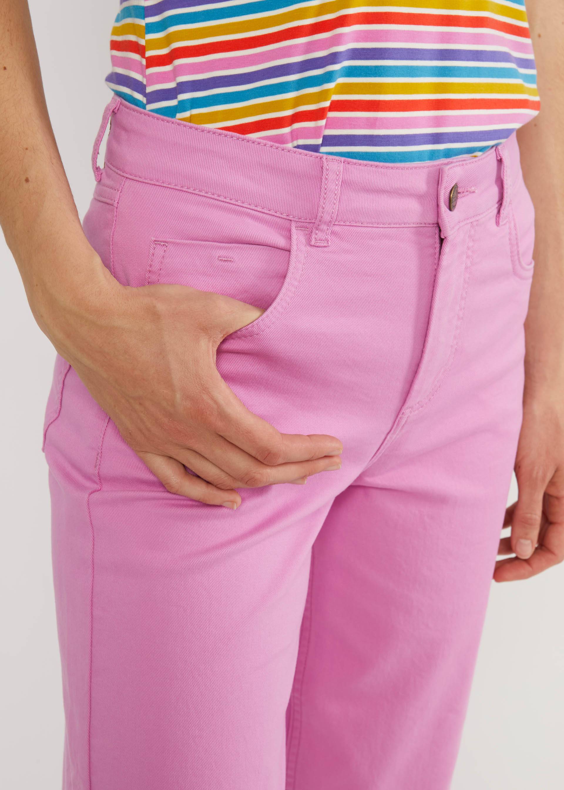 Culottes High Waist Culotte, symphony pink, Trousers, Pink