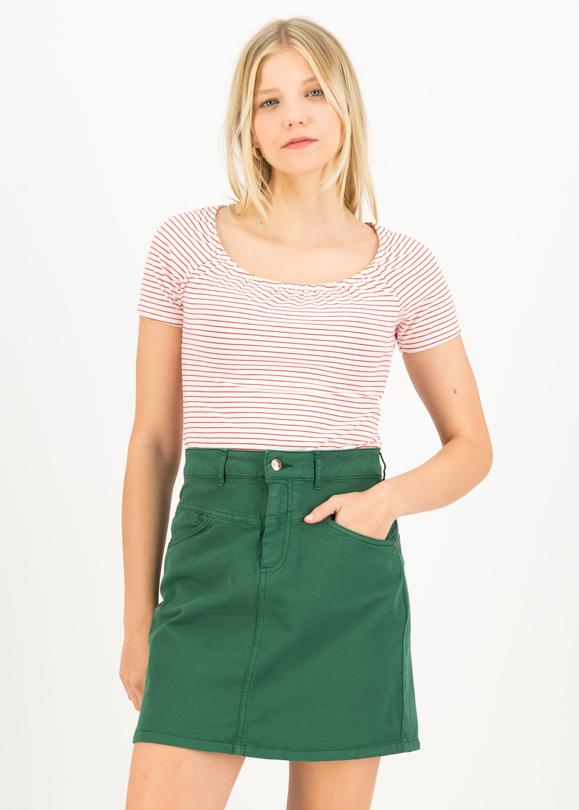 Minirock High Waist Yoke, formal garden, Röcke, Grün