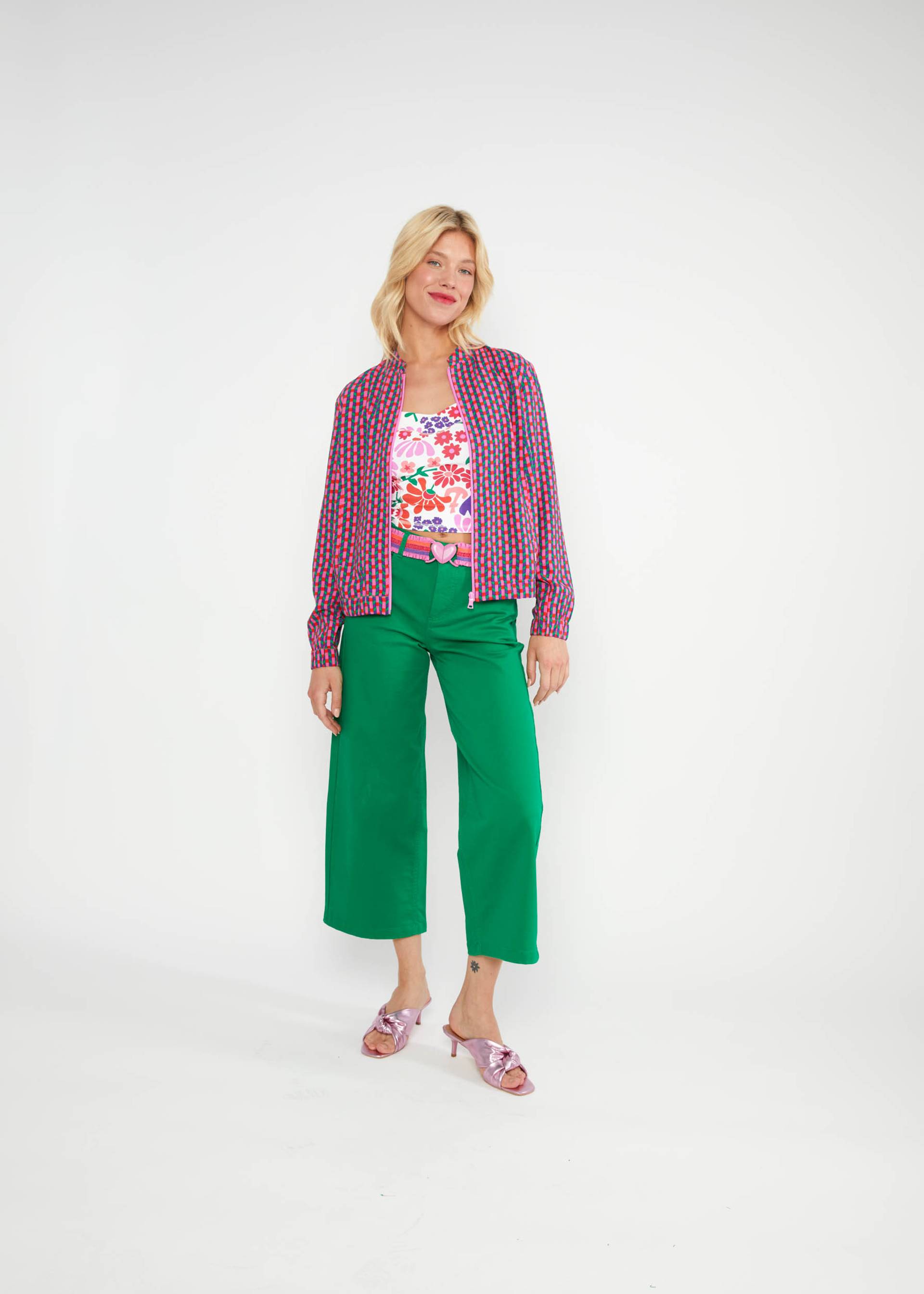 Sleeveless Top Lovely Booster, feel free flower, Tops, White