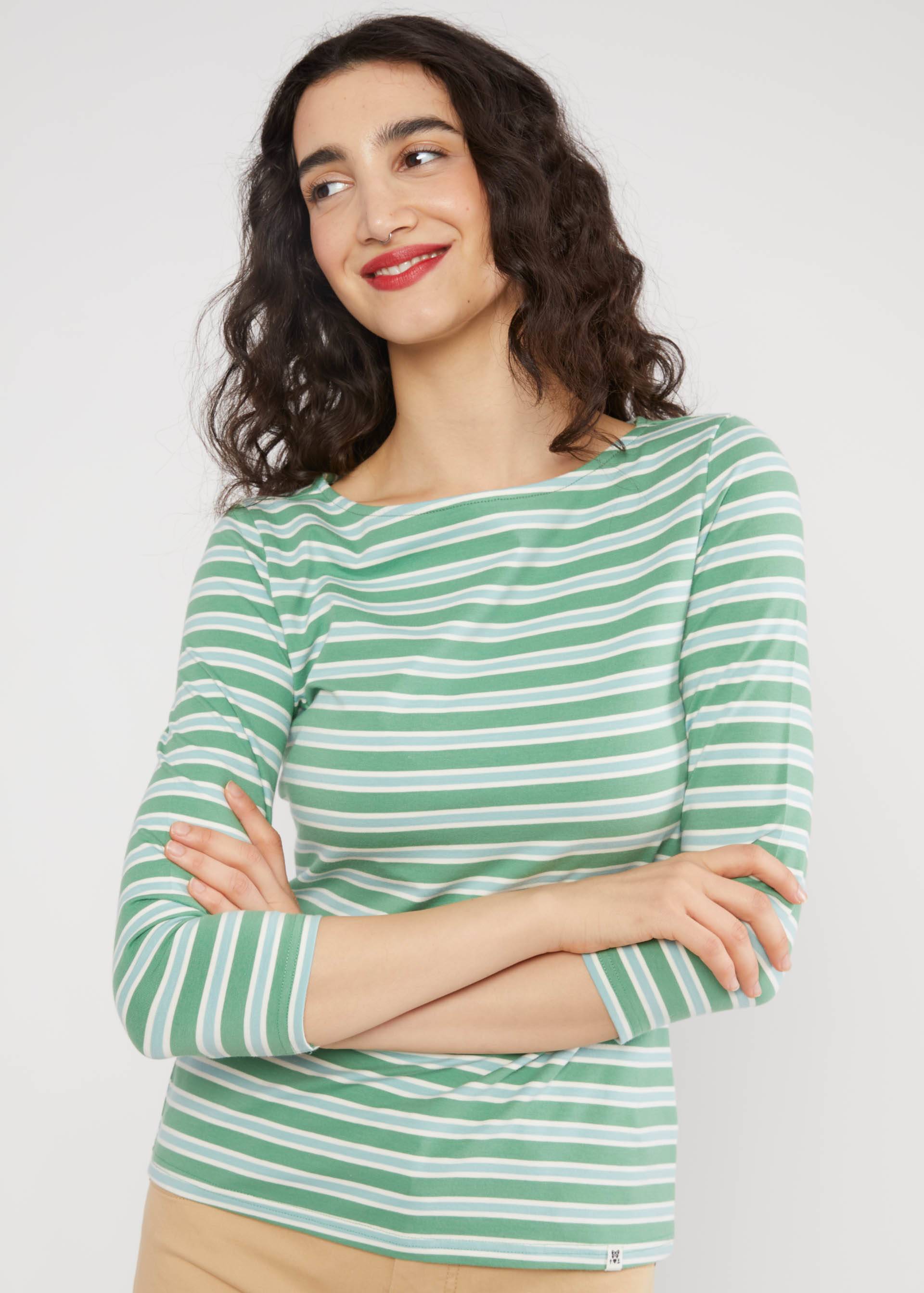 Streifenshirt Oh Marine, caravan stripes green, Shirts, Grün