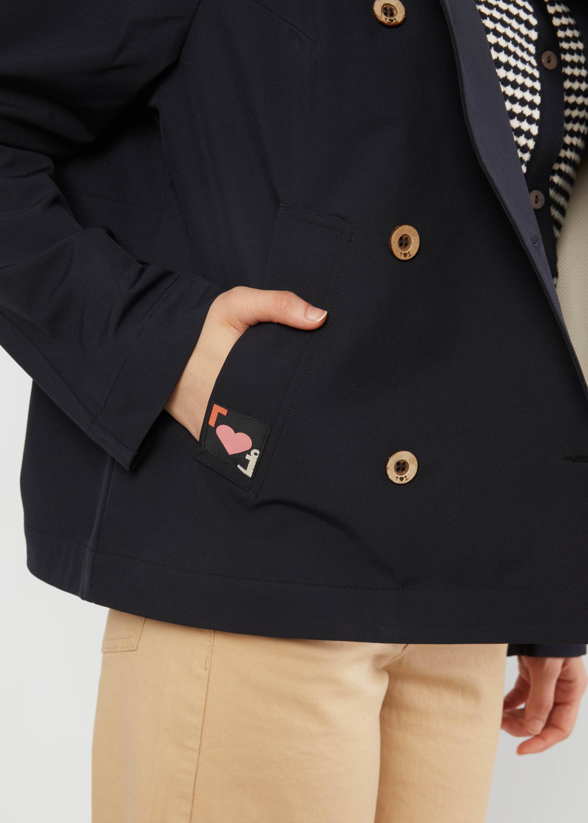 Soft Shell Jacket Tiny Trench, leo dots black, Jackets & Coats, Black