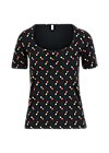 T-Shirt Balconnet Féminin, mon cherry, Shirts, Black
