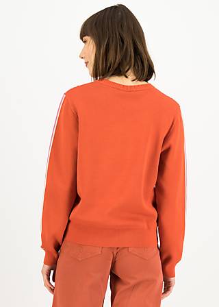 Strickpullover Cosy Storyteller, cheeky fox, Strickpullover, Orange