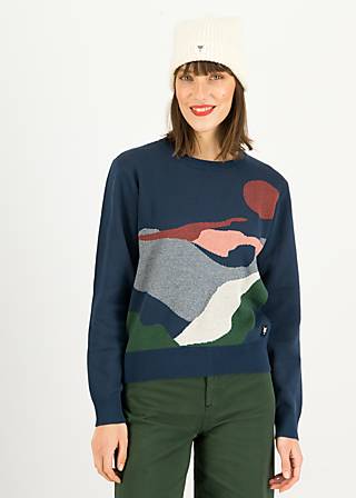 Knitted Jumper Cosy Storyteller, escape into the mountains, Knitted Jumpers & Cardigans, Blue
