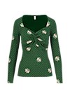 Longsleeve Hot Knot Pow Wow, rosie roses, Tops, Green