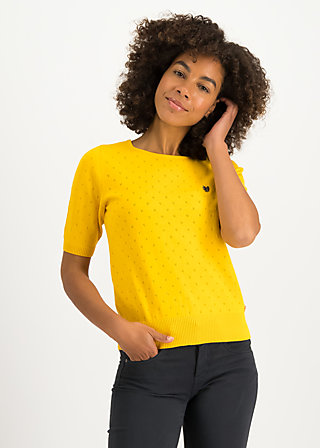 Knitted Jumper Pretty Preppy Crewneck, sunbeam gleam dots, Knitted Jumpers & Cardigans, Yellow